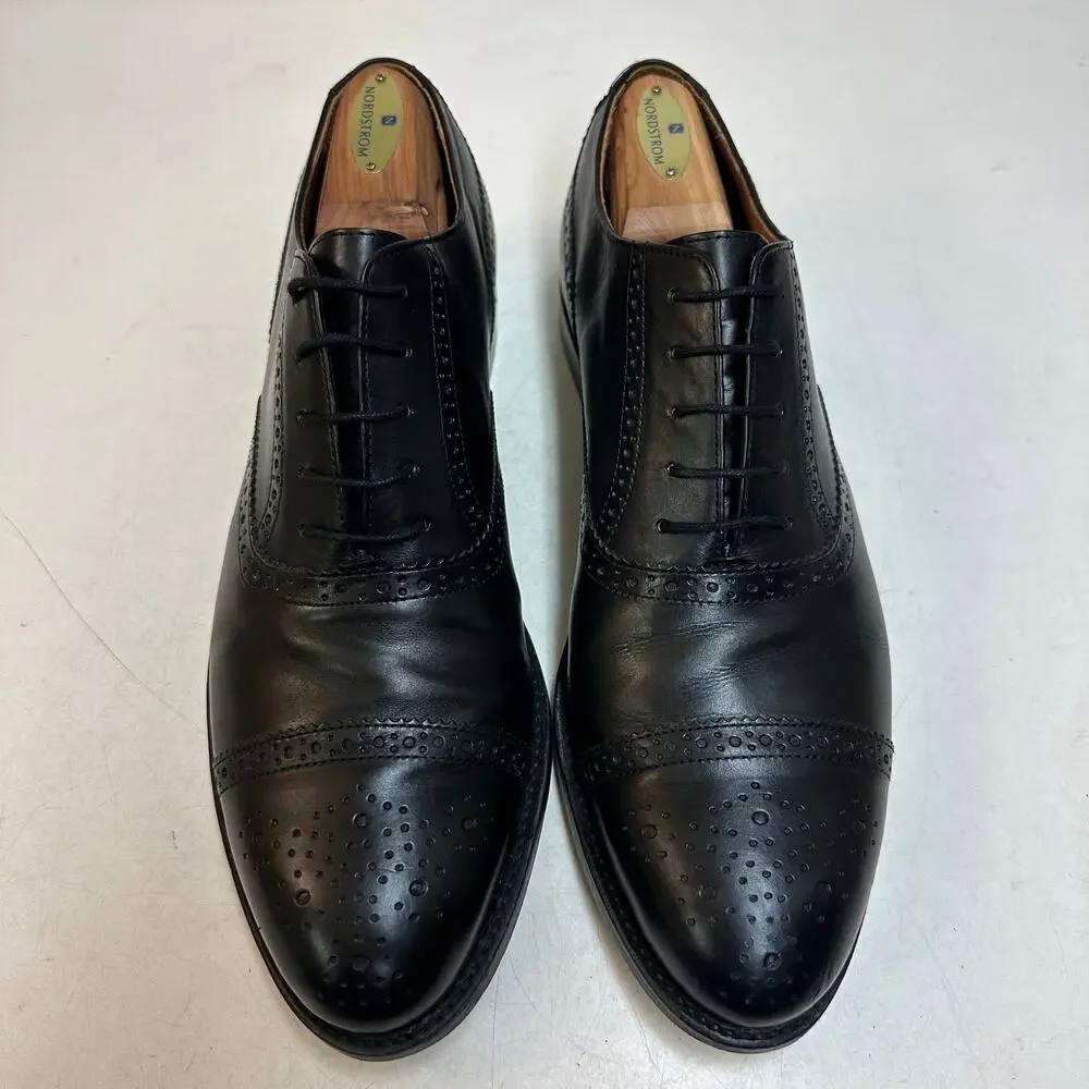 VGUC Grant Stone x J. Crew Ludlow Wingtip Oxford Black Calf Bench Made 11.5 D